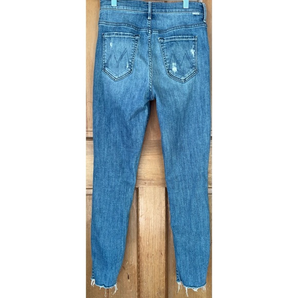 Mother Stunner Ankle Fray Buttonfly in Graffiti Girl Jeans 27 - Picture 3 of 11